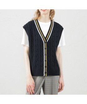 【マッキントッシュ フィロソフィー/MACKINTOSH PHILOSOPHY】のチルデンニットベスト 人気、トレンドファッション・服の通販 founy(ファニー) ファッション Fashion レディースファッション Fashion for Women アウター Coat / Outerwear Collection トップス・カットソー Cut & Sew Tops ニット Knit Tops & Sweaters ベスト&ジレ / 重ね着スタイル Vests & Gilets おすすめ Recommended / Our Picks 冬 Winter / This Winter 春 Spring 秋 Autumn 軽量 Lightweight, Ultra Light |ID:prp329100004725872