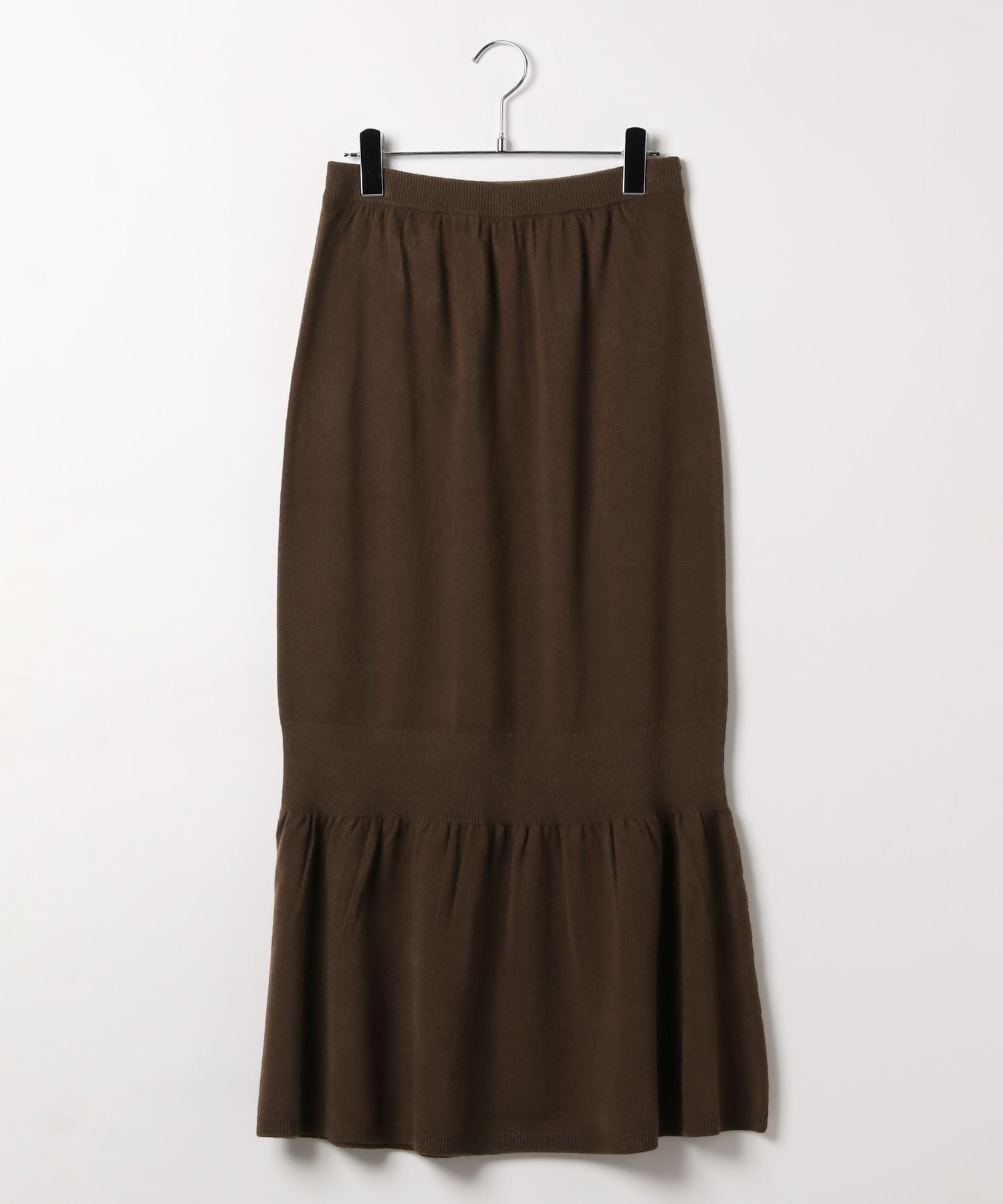 【レプシィム ローリーズファーム/LEPSIM LOWRYS FARM】の12ゲージ裾ボリュームスカート インテリア・キッズ・メンズ・レディースファッション・服の通販 founy(ファニー) 　ファッション　Fashion　レディースファッション　Fashion for Women　スカート　Skirts　フレア　Flare, Flared　マーメイド　Mermaid, Fishtail Silhouette　洗える　Machine Washable　ブラウン55|ID: prp329100004725936 ipo3291000000034658412