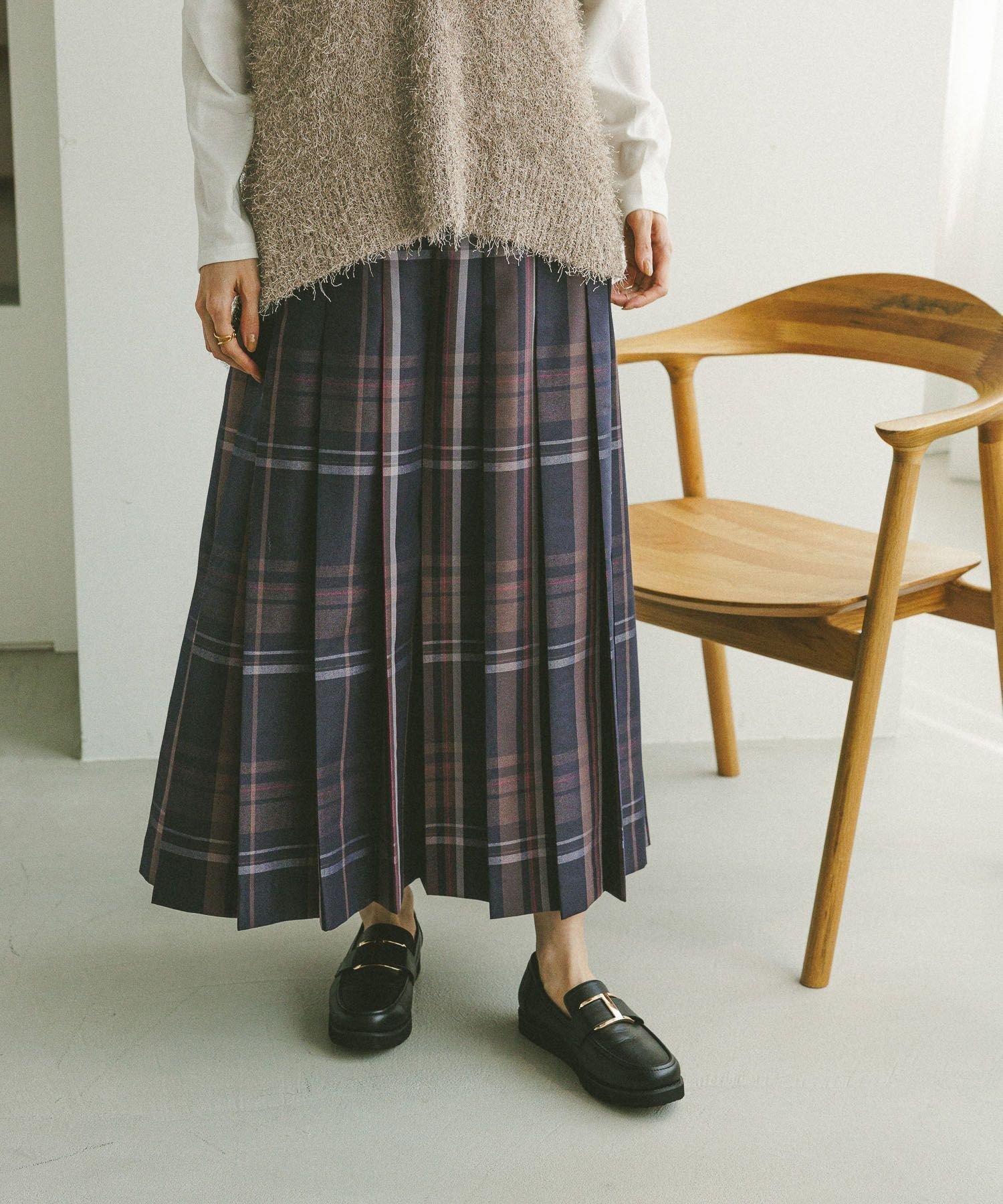 【グローバルワーク/GLOBAL WORK】のワイドプリーツフレアスカート/583879 人気、トレンドファッション・服の通販 founy(ファニー)  ファッション Fashion レディースファッション Fashion for Women スカート Skirts Aライン・フレアスカート A-Line & Flared Skirts おすすめ Recommended / Our Picks チェック Check, Plaid, Tartan トレンド Trend, Trending Now フラット Flat, Flat Shoes プリーツ Pleats, Pleated ロング Long, Long-Length 楽ちん Easy Fit, Comfortable 秋 Autumn  other-1|ID: prp329100004725943 ipo3291000000034359419