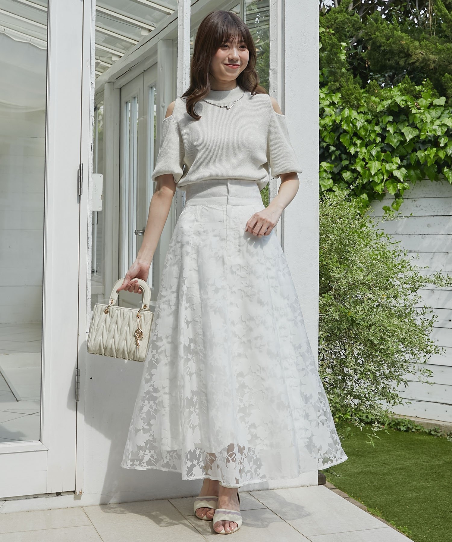 【マジェスティック レゴン/MAJESTIC LEGON】のバックレースアップフレアスカート インテリア・キッズ・メンズ・レディースファッション・服の通販 founy(ファニー) ファッション Fashion レディースファッション Fashion for Women スカート Skirts Aライン・フレアスカート A-Line & Flared Skirts カーディガン Cardigan, Knitwear シアー Sheer, See-Through ジャケット Jacket, Outerwear ダウン Down, Puffer 定番 Standard, Basic Item フレア Flare, Flared ロング Long, Long-Length 再入荷 Restock / Back in Stock おすすめ Recommended / Our Picks エレガント 上品 Elegant オフ/柄|ID: prp329100004725958 ipo3291000000034498459