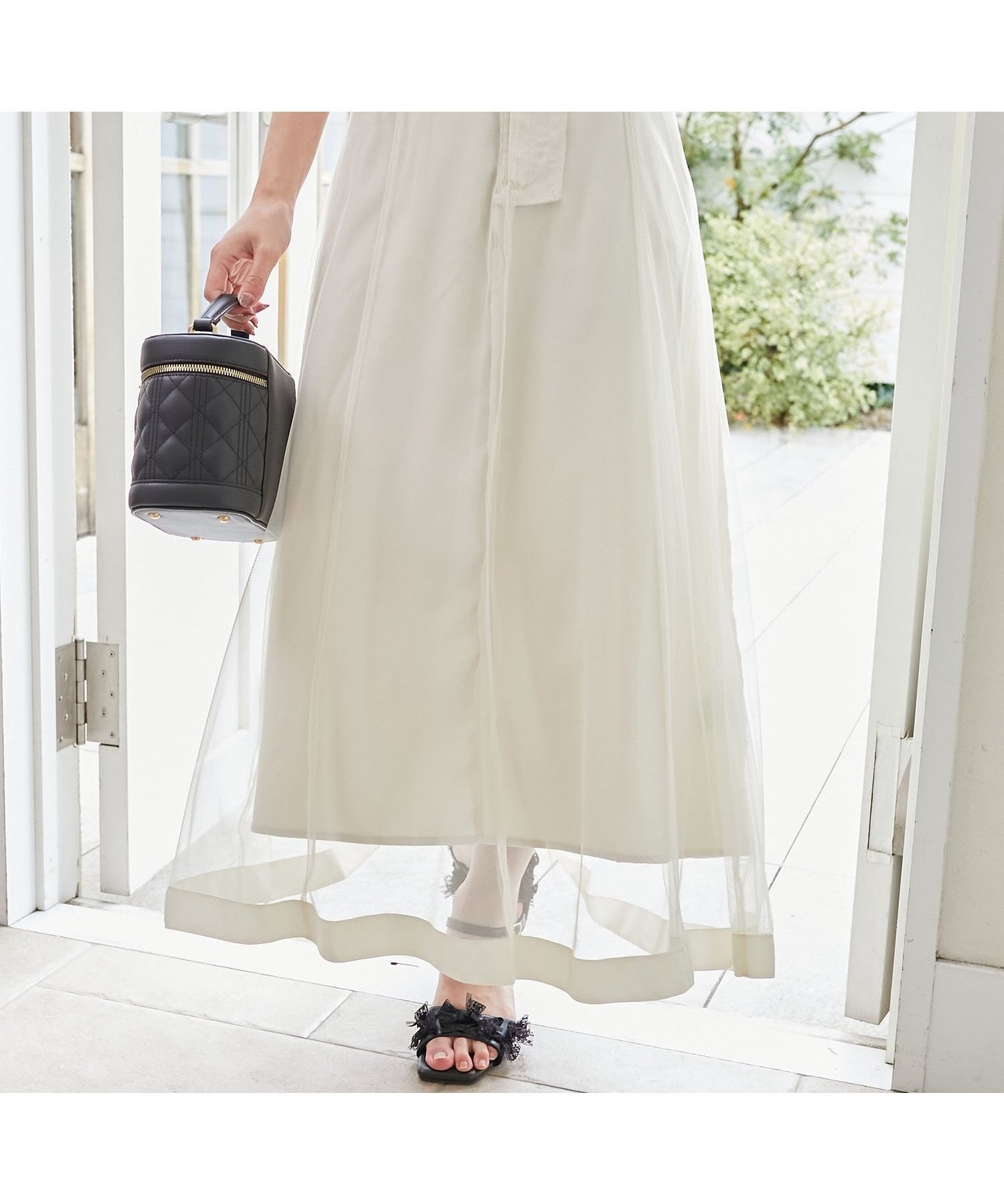 【マジェスティック レゴン/MAJESTIC LEGON】のバックレースアップフレアスカート インテリア・キッズ・メンズ・レディースファッション・服の通販 founy(ファニー) ファッション Fashion レディースファッション Fashion for Women スカート Skirts Aライン・フレアスカート A-Line & Flared Skirts カーディガン Cardigan, Knitwear シアー Sheer, See-Through ジャケット Jacket, Outerwear ダウン Down, Puffer 定番 Standard, Basic Item フレア Flare, Flared ロング Long, Long-Length 再入荷 Restock / Back in Stock おすすめ Recommended / Our Picks エレガント 上品 Elegant アイボリー柄|ID: prp329100004725958 ipo3291000000034498460