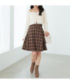 【マジェスティック レゴン/MAJESTIC LEGON】のバックレースアップフレアスカート D/ブラウン|ID: prp329100004725958 ipo3291000000034577865