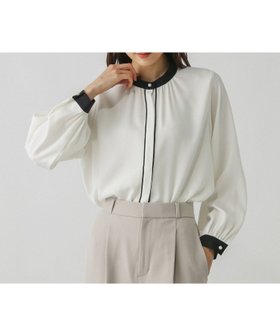【グローバルワーク/GLOBAL WORK】のキレイつづくパイピングブラウス/579496 人気、トレンドファッション・服の通販 founy(ファニー) ファッション Fashion レディースファッション Fashion for Women トップス・カットソー Cut & Sew Tops シャツ・ブラウス・オフィスカジュアル Elegant Blouses & Button-Ups おすすめ Recommended / Our Picks インナー Innerwear ジャケット Jacket, Outerwear テーパード Tapered, Tapered Pants デニム Denim, Jeans Material パイピング Piping, Trim Design ワイド Wide, Wide Fit |ID:prp329100004725963