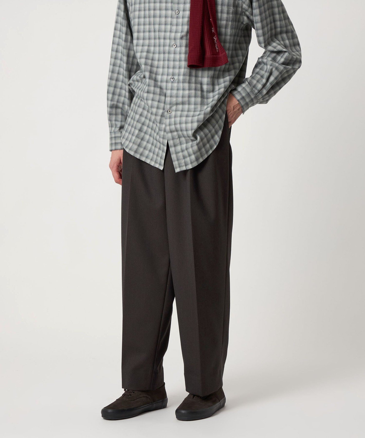 【ビューティ&ユース ユナイテッドアローズ/BEAUTY&YOUTH / UNITED ARROWS / MEN】のSteven Alan ヴィンテージツイル インツープリーツ ドレス トラウザーズ 人気、トレンドファッション・服の通販 founy(ファニー) 　ファッション　Fashion　メンズファッション　Fashion for Men　キュプラ　Cupro, Eco Fabric　スラックス　Slacks, Dress Pants　ツイル　Twist, Twisted Detail　テーパード　Tapered, Tapered Pants　ドレス　Dress, One-Piece　バランス　Balance, Style Balance　フォルム　Silhouette, Form　ワイド　Wide, Wide Fit　エレガント 上品　Elegant　 other-1|ID: prp329100004726011 ipo3291000000034440135