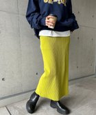 【アンドミー/andme】のセルフカット リブ ロング タイトスカート ライム|ID: prp329100004726018 ipo3291000000034784926