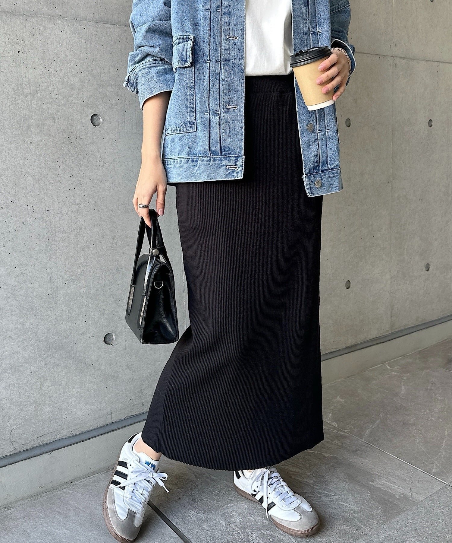 【アンドミー/andme】のセルフカット リブ ロング タイトスカート 人気、トレンドファッション・服の通販 founy(ファニー) 　ファッション　Fashion　レディースファッション　Fashion for Women　スカート　Skirts　おすすめ　Recommended / Our Picks　スリット　Slit, Slit Detail　タイトスカート　Pencil Skirt, Tight Skirt　ポケット　Pocket, Pocket Detail　ロング　Long, Long-Length　楽ちん　Easy Fit, Comfortable　 other-1|ID: prp329100004726018 ipo3291000000035110881