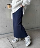 【アンドミー/andme】のセルフカット リブ ロング タイトスカート 人気、トレンドファッション・服の通販 founy(ファニー) ファッション Fashion レディースファッション Fashion for Women スカート Skirts おすすめ Recommended / Our Picks スリット Slit, Slit Detail タイトスカート Pencil Skirt, Tight Skirt ポケット Pocket, Pocket Detail ロング Long, Long-Length 楽ちん Easy Fit, Comfortable thumbnail ネイビー|ID: prp329100004726018 ipo3291000000035110893