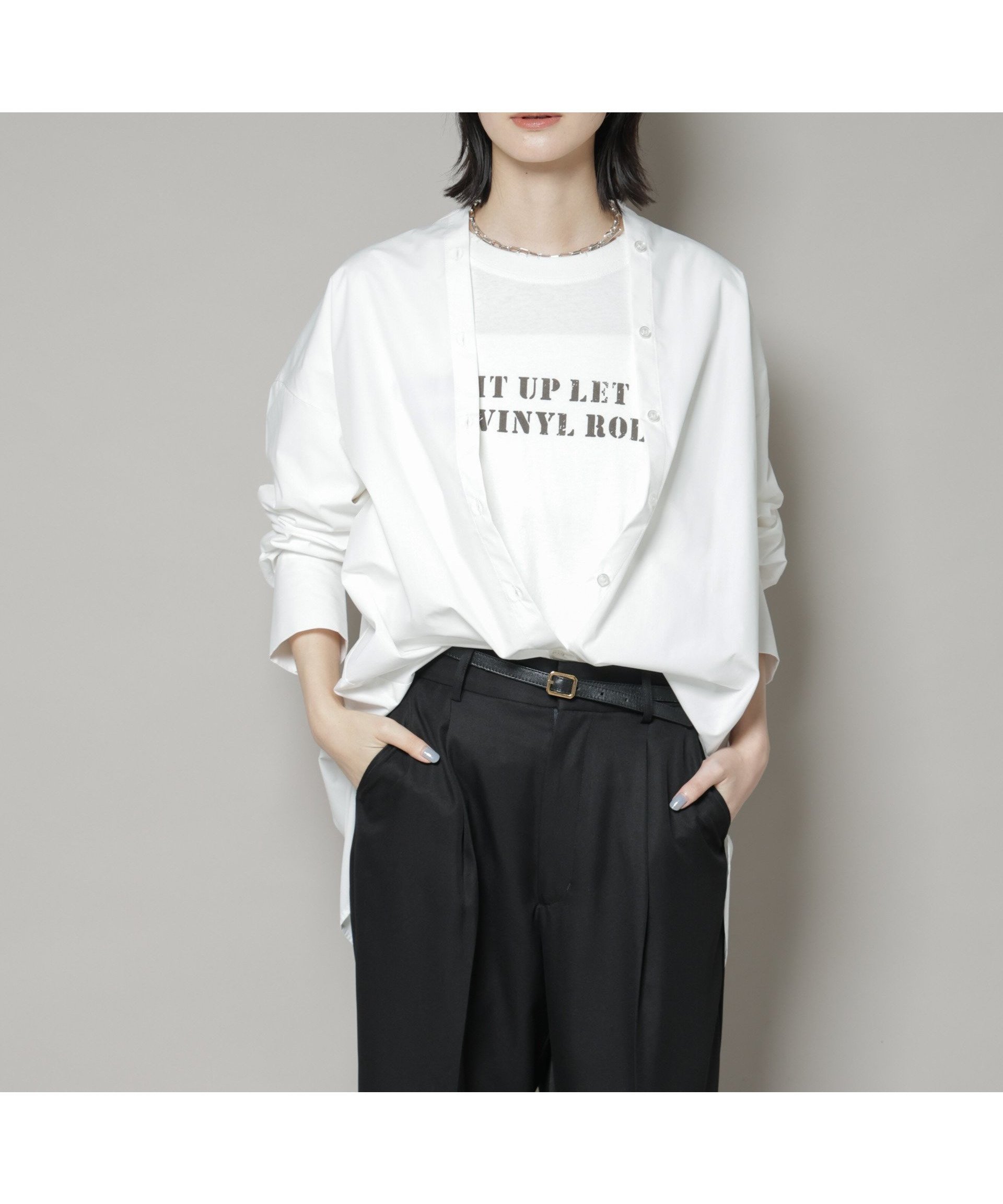 【ナノ ユニバース/nano universe】のスタンドカラーシャツ インテリア・キッズ・メンズ・レディースファッション・服の通販 founy(ファニー) 　ファッション　Fashion　レディースファッション　Fashion for Women　トップス・カットソー　Cut & Sew Tops　シャツ・ブラウス・オフィスカジュアル　Elegant Blouses & Button-Ups　インナー　Innerwear　ジャケット　Jacket, Outerwear　ボトム　Bottoms, Lower Wear　ロング　Long, Long-Length　アウトレット　Outlet / Clearance　おすすめ　Recommended / Our Picks　2025年　2025　2025-2026秋冬・A/W　Autumn/Winter 2025–26 AW25–26　ホワイト|ID: prp329100004726033 ipo3291000000034148105