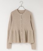 【ローリーズファーム/LOWRYS FARM】のペプラムニットカーディガンLS 人気、トレンドファッション・服の通販 founy(ファニー) ファッション Fashion レディースファッション Fashion for Women トップス・カットソー Cut & Sew Tops ニット Knit Tops & Sweaters カーディガン・羽織り Layered Style Cardigans カーディガン Cardigan, Knitwear デニム Denim, Jeans Material フレア Flare, Flared ペプラム Peplum, Flared Hem エレガント 上品 Elegant thumbnail ベージュ51|ID: prp329100004726065 ipo3291000000034503198