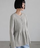 【ローリーズファーム/LOWRYS FARM】のペプラムニットカーディガンLS 人気、トレンドファッション・服の通販 founy(ファニー) ファッション Fashion レディースファッション Fashion for Women トップス・カットソー Cut & Sew Tops ニット Knit Tops & Sweaters カーディガン・羽織り Layered Style Cardigans カーディガン Cardigan, Knitwear デニム Denim, Jeans Material フレア Flare, Flared ペプラム Peplum, Flared Hem エレガント 上品 Elegant thumbnail グレー12|ID: prp329100004726065 ipo3291000000034882107