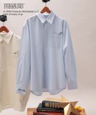 【グローバルワーク/GLOBAL WORK】のPEANUTS/ストライプ刺繍シャツ/591296 人気、トレンドファッション・服の通販 founy(ファニー) ファッション Fashion レディースファッション Fashion for Women トップス・カットソー Cut & Sew Tops シャツ・ブラウス・オフィスカジュアル Elegant Blouses & Button-Ups おすすめ Recommended / Our Picks オックス Oxford Fabric カーディガン Cardigan, Knitwear キャラクター Character, Licensed Characters ストライプ Stripe, Striped Pattern デニム Denim, Jeans Material 羽織 Haori, Light Jacket thumbnail ブルーストライプ/Snoopy81|ID: prp329100004726069 ipo3291000000034293292
