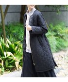 【アー ヴェー ヴェー/a.v.v】のウエストドロストノーカラーキルトコート ブラック|ID: prp329100004726118 ipo3291000000034701354