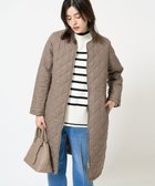 【アー ヴェー ヴェー/a.v.v】のウエストドロストノーカラーキルトコート モカ|ID: prp329100004726118 ipo3291000000034701355