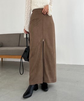 【カプリシューレマージュ/CAPRICIEUX LEMAGE】のスエードジップスカート 人気、トレンドファッション・服の通販 founy(ファニー) ファッション Fashion レディースファッション Fashion for Women スカート Skirts おすすめ Recommended / Our Picks ジップ Zip, Zipper スリット Slit, Slit Detail トレンド Trend, Trending Now マキシ Maxi, Full Length エレガント 上品 Elegant A/W・秋冬 Autumn/Winter |ID:prp329100004726128