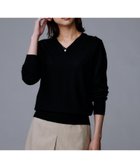 【アンタイトル/UNTITLED】の【洗える/ウール100%】Vネックウールニット ブラック|ID: prp329100004726152 ipo3291000000034404750