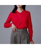 【アンタイトル/UNTITLED】の【洗える/ウール100%】Vネックウールニット レッド|ID: prp329100004726152 ipo3291000000034404755