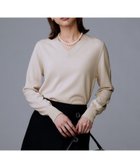 【アンタイトル/UNTITLED】の【洗える/ウール100%】Vネックウールニット グレージュ|ID: prp329100004726152 ipo3291000000034673271