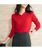【アンタイトル/UNTITLED】の【洗える/ウール100%】Vネックウールニット 人気、トレンドファッション・服の通販 founy(ファニー) ファッション Fashion レディースファッション Fashion for Women トップス・カットソー Cut & Sew Tops ニット Knit Tops & Sweaters Vネックトップス V-Neck Tops / V-Cut Neckline Shirts 洗える Machine Washable コンパクト Compact, Small Size シンプル Simple, Minimal スマート Smart, Elegant スーツ Suit, Formalwear デニム Denim, Jeans Material ボトム Bottoms, Lower Wear おすすめ Recommended / Our Picks thumbnail レッド|ID: prp329100004726152 ipo3291000000034905103
