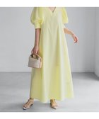 【リベリー/Riberry】のVネックパフスリーブワンピース【無地/ストライプ】 ライトイエロー|ID: prp329100004726196 ipo3291000000034660091