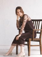 【ラシュッド/LASUD】のフラワーフロッキーベロア2wayドレス 人気、トレンドファッション・服の通販 founy(ファニー) ファッション Fashion レディースファッション Fashion for Women トップス・カットソー Cut & Sew Tops ベロアトップス Velour Tops / Velvet-Look Items ワンピース Dresses フォーマル・パーティードレス・結婚式用ドレス Elegant & Casual Dresses おすすめ Recommended / Our Picks キャミソール Camisole, Spaghetti Strap Top セレモニー Ceremony ドレス Dress, One-Piece パール Pearl, Pearl Accent フラワー Flower, Floral ベロア Velour, Soft Velvet ペチコート Petticoat, Underskirt リボン Ribbon, Bow 結婚式 Wedding thumbnail ダークブラウン|ID: prp329100004726217 ipo3291000000034393658