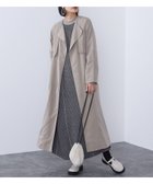 【ビームス ウイメン/BEAMS】のノーカラー ソフトトレンチコート BEIGE|ID: prp329100004726274 ipo3291000000034203523