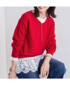 【インディヴィ/INDIVI】の【ウール混ラメ素材】Vネック煌めきニット ボルドー|ID: prp329100004726290 ipo3291000000034214426