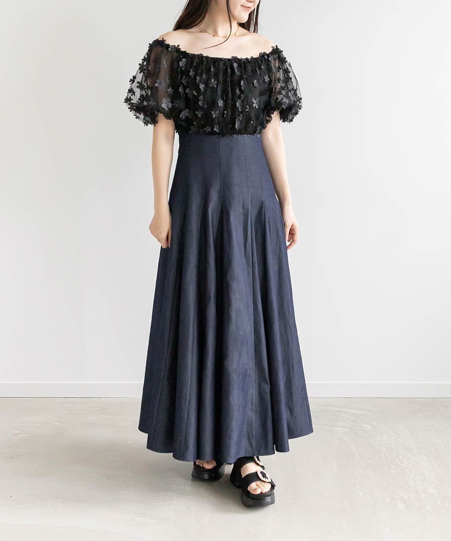 【ランダ/RANDA】のパフュームフィット フレアワンピース インテリア・キッズ・メンズ・レディースファッション・服の通販 founy(ファニー) 　ファッション　Fashion　レディースファッション　Fashion for Women　ワンピース　Dresses　インナー　Innerwear　オケージョン　Occasion Wear　チュール　Tulip, Tulip Motif　フィット　Fit, Slim Fit　フラワー　Flower, Floral　フレア　Flare, Flared　リボン　Ribbon, Bow　ロマンティック　Romantic, Feminine Style　エレガント 上品　Elegant　BLACK|ID: prp329100004726335 ipo3291000000034149262