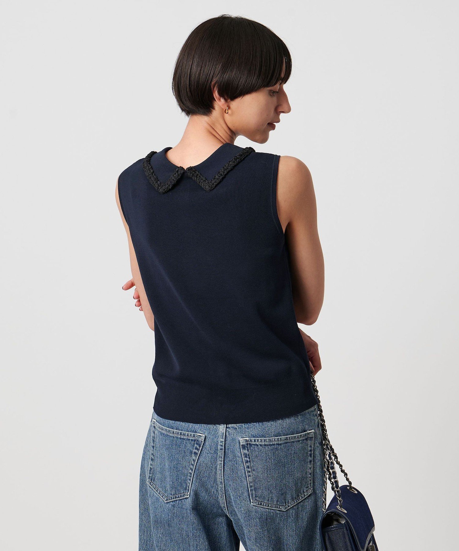 【ユナイテッドアローズ/UNITED ARROWS】の2WAY レディー ポロベスト-ウォッシャブル- インテリア・キッズ・メンズ・レディースファッション・服の通販 founy(ファニー) 　ファッション　Fashion　レディースファッション　Fashion for Women　アウター　Coat / Outerwear Collection　トップス・カットソー　Cut & Sew Tops　ベスト&ジレ / 重ね着スタイル　Vests & Gilets　かぎ針　Crochet　ウォッシャブル　Machine Washable　ノースリーブ　Sleeveless, No-Sleeve　ベスト　Vest, Waistcoat　NAVY|ID: prp329100004726424 ipo3291000000034149573