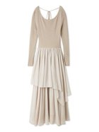 【フレイ アイディー/FRAY I.D】のニットドッキングワンピース 人気、トレンドファッション・服の通販 founy(ファニー) ファッション Fashion レディースファッション Fashion for Women ワンピース Dresses アクセサリー Fashion Accessories アシンメトリー Asymmetrical Style オーガンジー Organza Fabric サテン Satin, Glossy Fabric スマート Smart, Elegant ドッキング Docking, Mixed Material フロント Front, Front Design リブニット Rib Knit, Ribbed Knit リボン Ribbon, Bow thumbnail BEG[037]|ID: prp329100004726435 ipo3291000000034510014