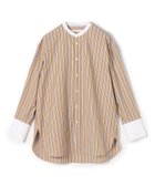 【トゥモローランド/TOMORROWLAND】のコットンブロード バンドカラーシャツ 人気、トレンドファッション・服の通販 founy(ファニー) ファッション Fashion レディースファッション Fashion for Women トップス・カットソー Cut & Sew Tops シャツ・ブラウス・オフィスカジュアル Elegant Blouses & Button-Ups ショルダー Shoulder, Shoulder Strap ストライプ Stripe, Striped Pattern スリット Slit, Slit Detail ブロード Broadcloth, Fine Cotton ボトム Bottoms, Lower Wear ポケット Pocket, Pocket Detail thumbnail 44 ベージュ系|ID: prp329100004726444 ipo3291000000034149646