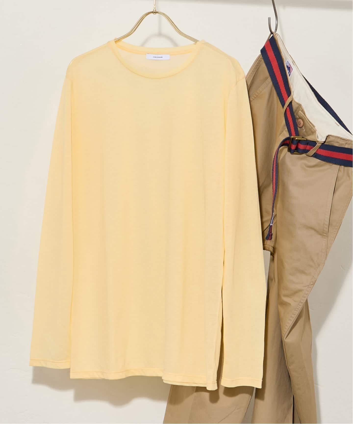 【ジャーナルスタンダード/JOURNAL STANDARD】の《追加6》クルーネックシアーロングTシャツ インテリア・キッズ・メンズ・レディースファッション・服の通販 founy(ファニー) 　ファッション　Fashion　レディースファッション　Fashion for Women　トップス・カットソー　Cut & Sew Tops　シャツ・ブラウス・オフィスカジュアル　Elegant Blouses & Button-Ups　ロングTシャツ・Tシャツ　Longline T-Shirts & Tees　2025年　2025　2025-2026秋冬・A/W　Autumn/Winter 2025–26 AW25–26　カットソー　Cut and Sewn Top　シアー　Sheer, See-Through　イエロー|ID: prp329100004726446 ipo3291000000034511073