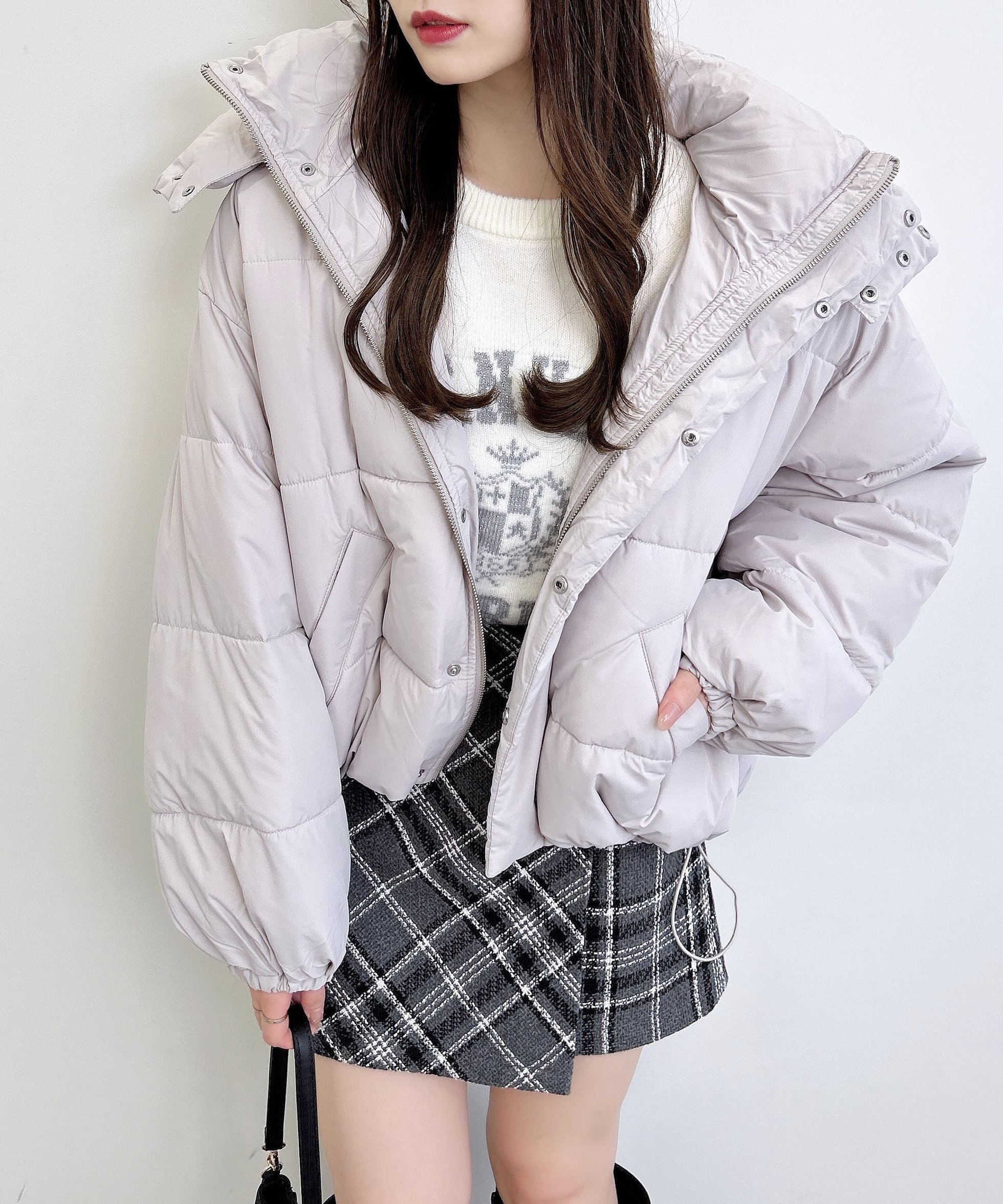 【イング/INGNI】の【WEB限定】BIGフードエコダウン インテリア・キッズ・メンズ・レディースファッション・服の通販 founy(ファニー) 　ファッション　Fashion　レディースファッション　Fashion for Women　インナー　Innerwear　ショート　Short, Short Length　シンプル　Simple, Minimal　スウェット / スエット　Sweatshirt, Sweatwear　ダウン　Down, Puffer　デニム　Denim, Jeans Material　定番　Standard, Basic Item　フェミニン　Feminine, Girly　ポケット　Pocket, Pocket Detail　防寒　Cold Protection, Winter-Ready　ロング　Long, Long-Length　冬　Winter / This Winter　グレージュ|ID: prp329100004726499 ipo3291000000034272788