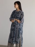 【ラシュッド/LASUD】のオリエンタルフラワーシアーワンピース ブルー|ID: prp329100004726504 ipo3291000000034570174