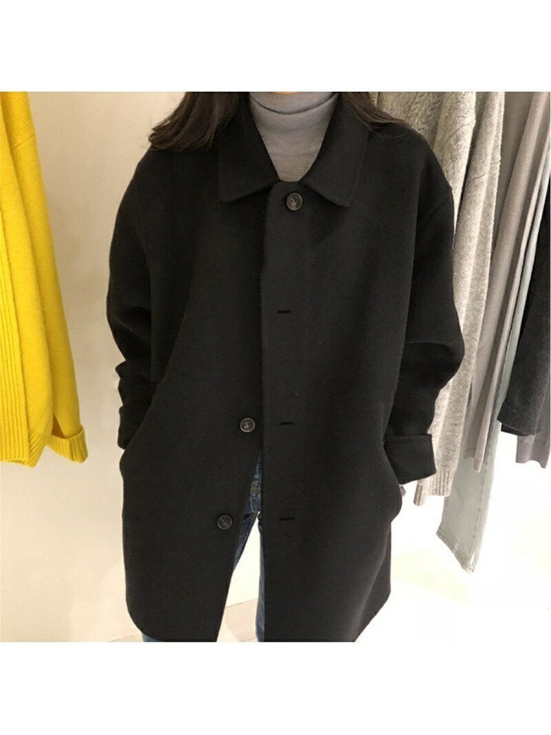 【ジュノア/JUNOAH】の4Bハーフコート インテリア・キッズ・メンズ・レディースファッション・服の通販 founy(ファニー) 　ファッション　Fashion　レディースファッション　Fashion for Women　アウター　Coat / Outerwear Collection　コート・ロングコート・ピーコート　Long Coats, Peacoats & More　ハーフ　Half, Half-Length　ブラック|ID: prp329100004726549 ipo3291000000034150014
