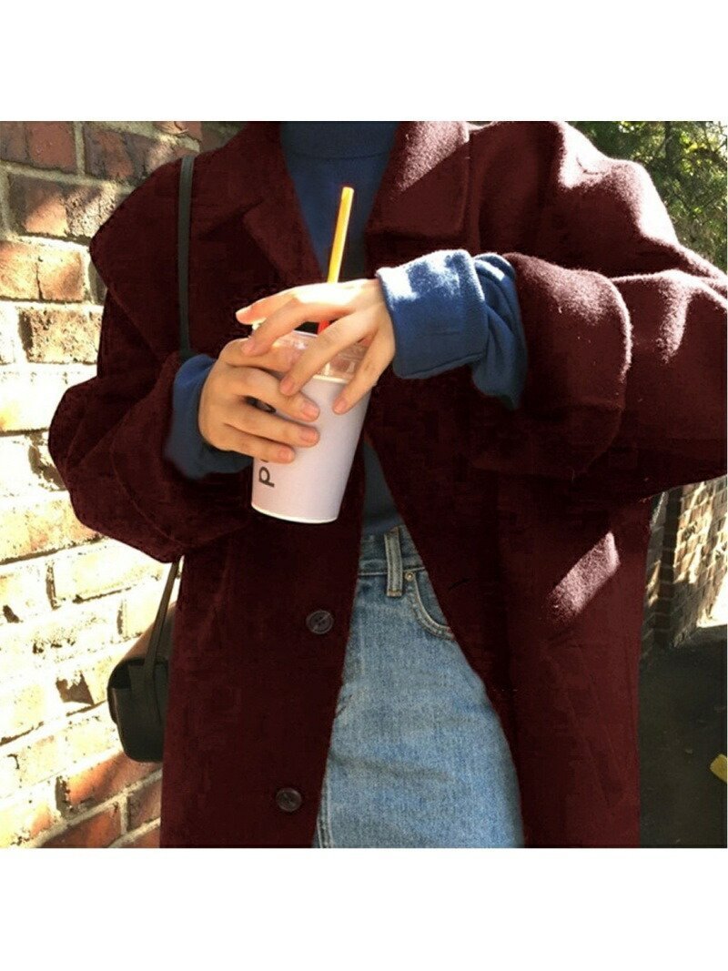 【ジュノア/JUNOAH】の4Bハーフコート インテリア・キッズ・メンズ・レディースファッション・服の通販 founy(ファニー) 　ファッション　Fashion　レディースファッション　Fashion for Women　アウター　Coat / Outerwear Collection　コート・ロングコート・ピーコート　Long Coats, Peacoats & More　ハーフ　Half, Half-Length　ワイン|ID: prp329100004726549 ipo3291000000034150017
