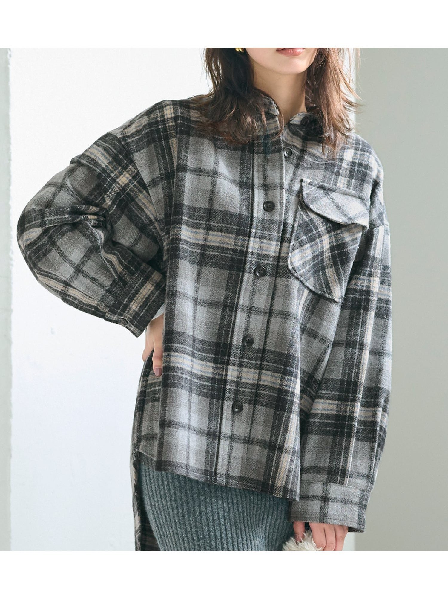 【コカ/COCA】のチェックジャケット インテリア・キッズ・メンズ・レディースファッション・服の通販 founy(ファニー) 　ファッション　Fashion　レディースファッション　Fashion for Women　アウター　Coat / Outerwear Collection　レディースジャケット・軽アウター　Jackets　ウォッシャブル　Machine Washable　ジャケット　Jacket, Outerwear　スリーブ　Sleeve, Long Sleeve / Short Sleeve　タンク　Tank Top, Sleeveless Top　チェック　Check, Plaid, Tartan　デニム　Denim, Jeans Material　ネップ　Nepp, Slub Yarn　ポケット　Pocket, Pocket Detail　羽織　Haori, Light Jacket　防寒　Cold Protection, Winter-Ready　ロング　Long, Long-Length　ワイド　Wide, Wide Fit　A/W・秋冬　Autumn/Winter　2025年　2025　2025-2026秋冬・A/W　Autumn/Winter 2025–26 AW25–26　D|ID: prp329100004726566 ipo3291000000034245333