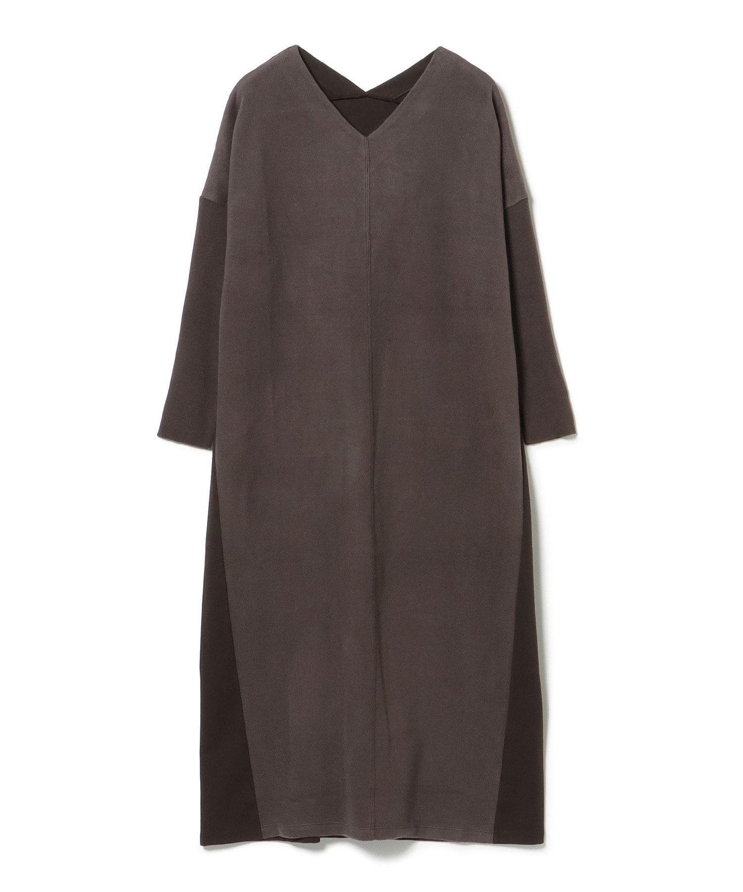 【ビームス ハート/BEAMS HEART】の異素材 カットソー ワンピース インテリア・キッズ・メンズ・レディースファッション・服の通販 founy(ファニー) 　ファッション　Fashion　レディースファッション　Fashion for Women　ワンピース　Dresses　おすすめ　Recommended / Our Picks　アクセサリー　Fashion Accessories　カットソー　Cut and Sewn Top　シューズ　Shoes, Footwear　シンプル　Simple, Minimal　ジャケット　Jacket, Outerwear　リラックス　Relax, Relaxed Fit　BROWN|ID: prp329100004726567 ipo3291000000034183807