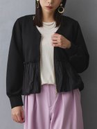 【ニコル クラブ/NICOLE CLUB】の異素材切替ブルゾン 人気、トレンドファッション・服の通販 founy(ファニー) ファッション Fashion レディースファッション Fashion for Women アウター Coat / Outerwear Collection ブルゾンジャケット・スポーティアウター Blouson Jackets カットソー Cut and Sewn Top ギャザー Gathered, Ruffled スマート Smart, Elegant フレア Flare, Flared ブルゾン Blouson, Bomber Jacket 切替 Switching, Contrast Panel thumbnail 49ブラック|ID: prp329100004726574 ipo3291000000034150115