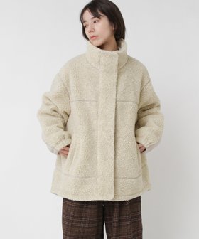 【アールエヌエーエヌ/RNA-N】のJ2169 ウールボアブルゾン 人気、トレンドファッション・服の通販 founy(ファニー) ファッション Fashion レディースファッション Fashion for Women アウター Coat / Outerwear Collection ブルゾンジャケット・スポーティアウター Blouson Jackets シンプル Simple, Minimal スタンド Stand Collar, Upright Stand バランス Balance, Style Balance ブルゾン Blouson, Bomber Jacket メランジ Melange, Mixed Yarn ロング Long, Long-Length ワイド Wide, Wide Fit 冬 Winter / This Winter |ID:prp329100004726613