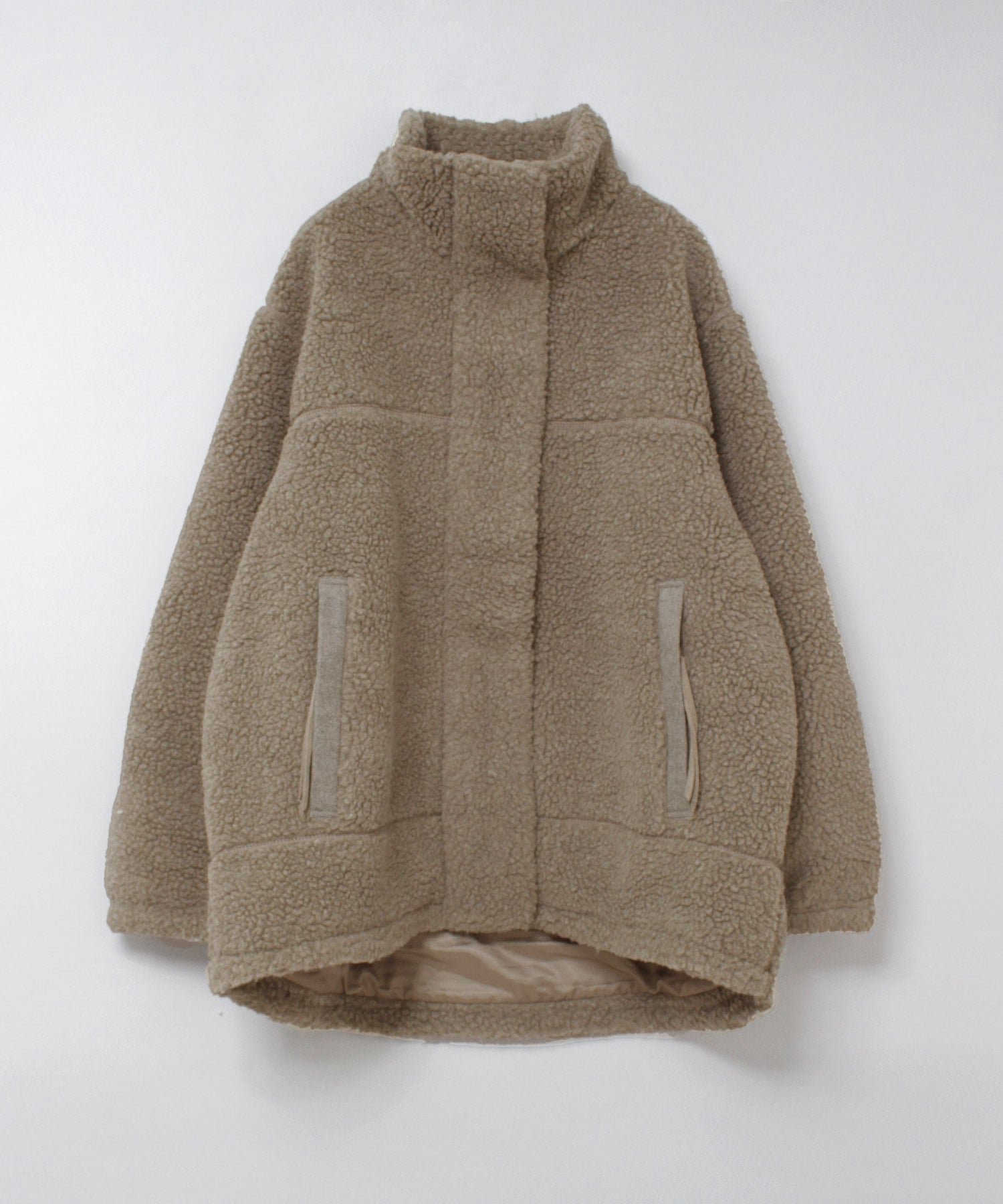 【アールエヌエーエヌ/RNA-N】のJ2169 ウールボアブルゾン インテリア・キッズ・メンズ・レディースファッション・服の通販 founy(ファニー) 　ファッション　Fashion　レディースファッション　Fashion for Women　アウター　Coat / Outerwear Collection　ブルゾンジャケット・スポーティアウター　Blouson Jackets　シンプル　Simple, Minimal　スタンド　Stand Collar, Upright Stand　バランス　Balance, Style Balance　ブルゾン　Blouson, Bomber Jacket　メランジ　Melange, Mixed Yarn　ロング　Long, Long-Length　ワイド　Wide, Wide Fit　冬　Winter / This Winter　ブラウン|ID: prp329100004726613 ipo3291000000034915028