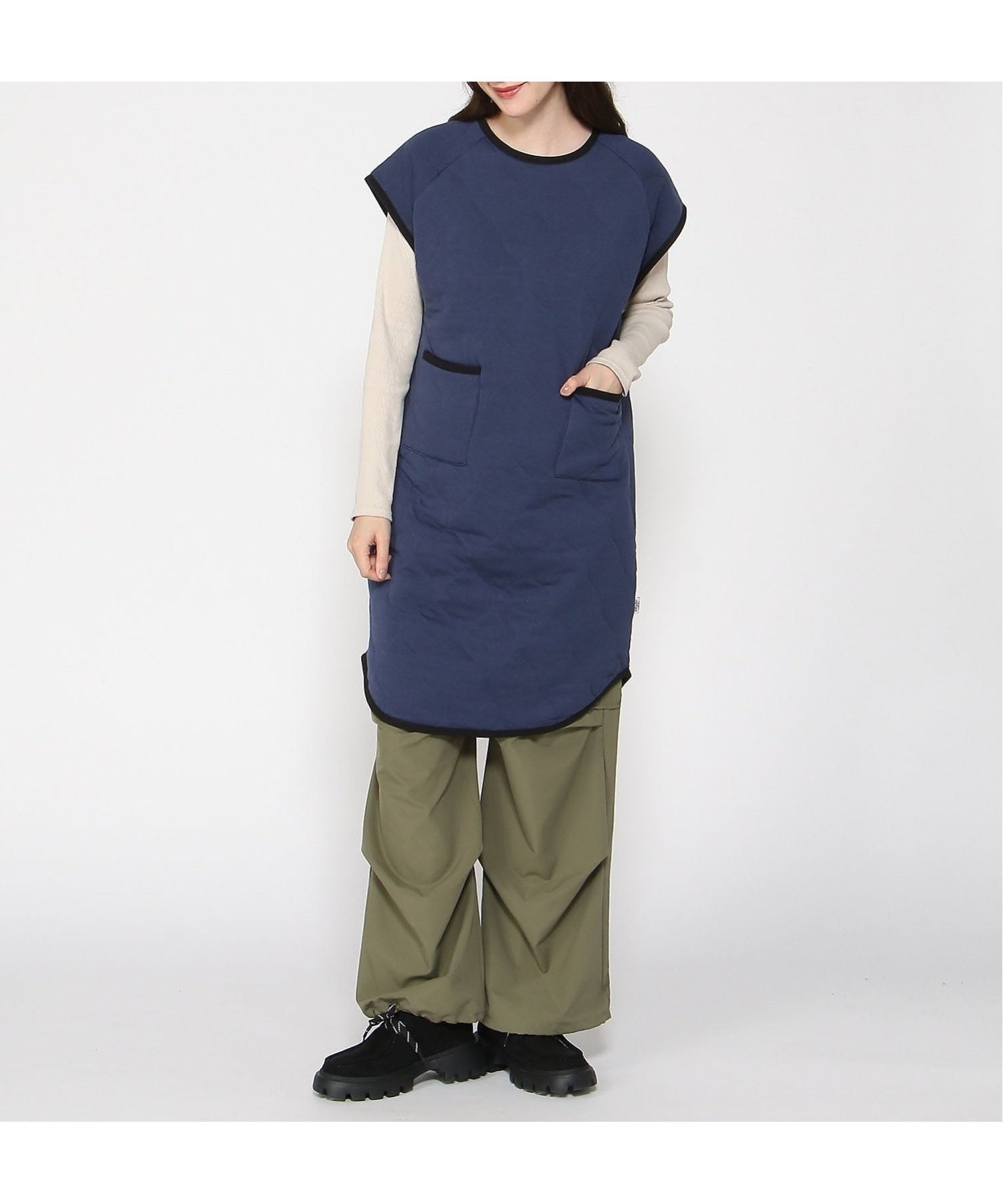 【ジムマスター/gym master / MEN】のgym master/ウェーブキルトワンピース インテリア・キッズ・メンズ・レディースファッション・服の通販 founy(ファニー) 　ファッション　Fashion　メンズファッション　Fashion for Men　ネイビー|ID: prp329100004726648 ipo3291000000034150372