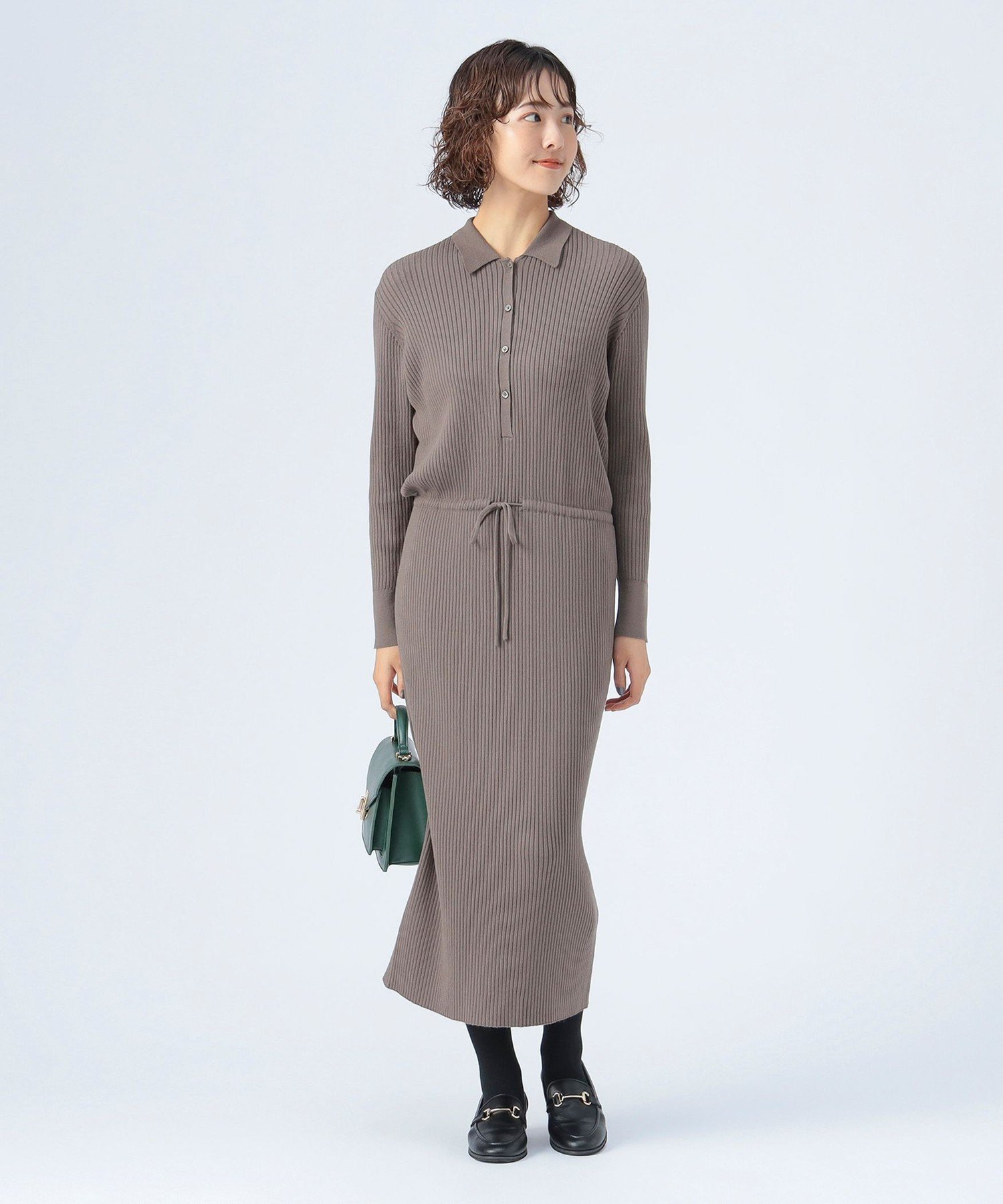 【ビームス ハート/BEAMS HEART】のリブニット ポロ ワンピース 人気、トレンドファッション・服の通販 founy(ファニー) 　ファッション　Fashion　レディースファッション　Fashion for Women　ワンピース　Dresses　ジャケット　Jacket, Outerwear　バランス　Balance, Style Balance　リブニット　Rib Knit, Ribbed Knit　エレガント 上品　Elegant　 other-1|ID: prp329100004726673 ipo3291000000034150452