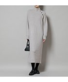 【ナノ ユニバース/nano universe】の釦ディティールニットワンピース グレー|ID: prp329100004726701 ipo3291000000035005980