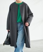 【スピック&スパン/Spick & Span】のS160ビーバーノーカラーコート グレー|ID: prp329100004726772 ipo3291000000034782095