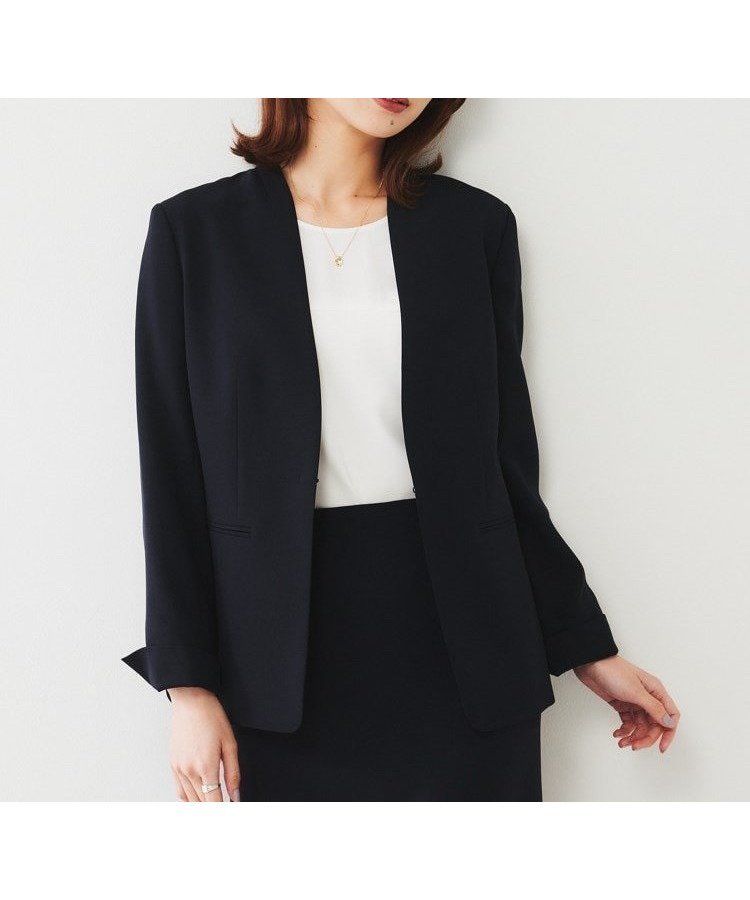 【アンタイトル/UNTITLED】の【通勤スーツ】ライトウェイト カラーレスジャケット インテリア・キッズ・メンズ・レディースファッション・服の通販 founy(ファニー) ファッション Fashion レディースファッション Fashion for Women アウター Coat / Outerwear Collection レディースジャケット・軽アウター Jackets スーツ Business Suits & Workwear スーツジャケット・オフィスブレザー Suit Jackets / Blazers ウォーター Water シェイプ Shape, Slim Fit ストレッチ Stretch, Stretchy Fabric スマート Smart, Elegant スリット Slit, Slit Detail スーツ Suit, Formalwear セットアップ Set-Up, Coordinated Outfit タイトスカート Pencil Skirt, Tight Skirt 定番 Standard, Basic Item フロント Front, Front Design ポケット Pocket, Pocket Detail ミックス Mix, Mixed Style リラックス Relax, Relaxed Fit A/W・秋冬 Autumn/Winter ビジネス 仕事 通勤 Business / Work / Commuting ネイビー|ID: prp329100004726820 ipo3291000000034500739
