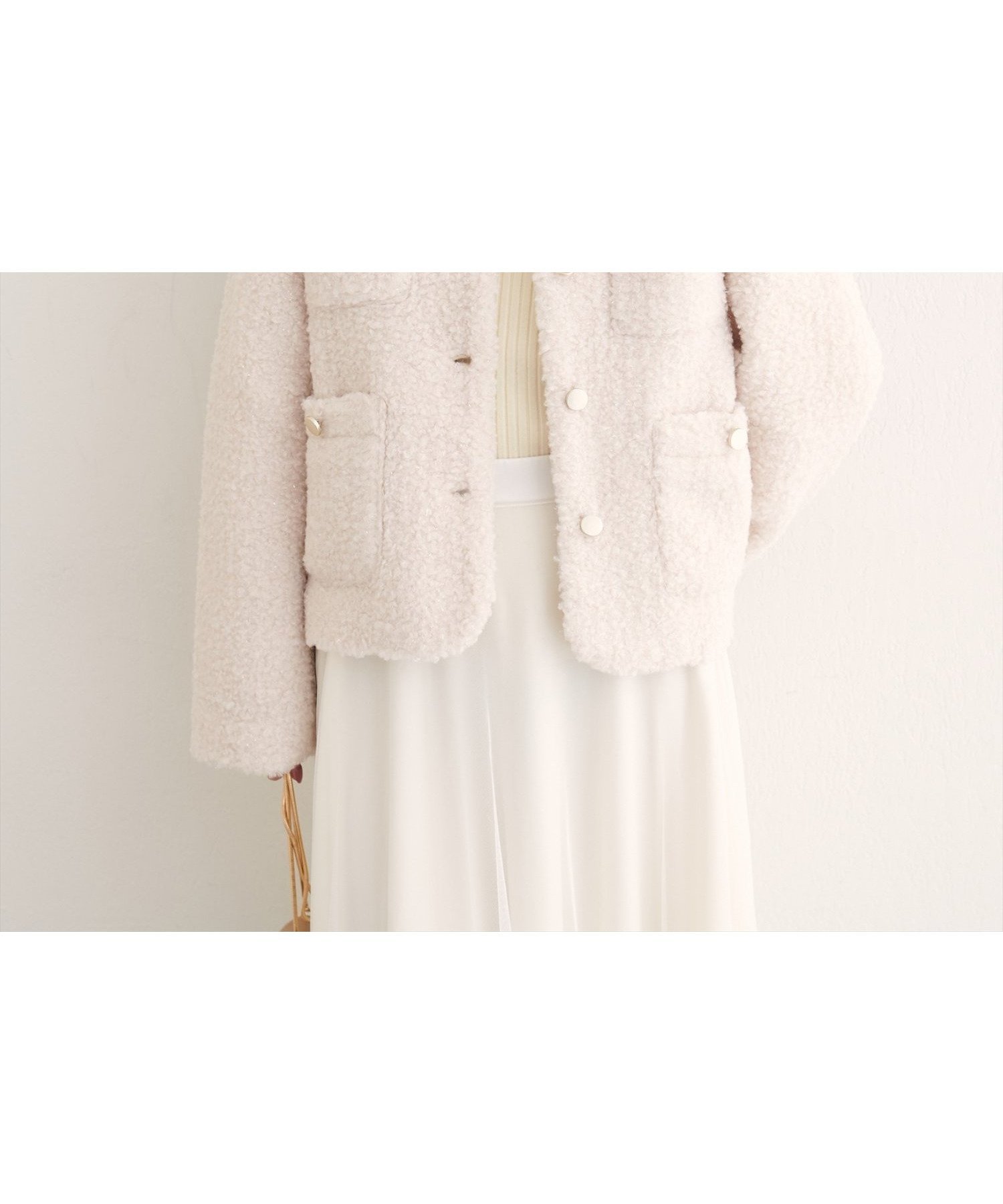 【ナチュラルクチュール/natural couture】のラメリングボアノーカラージャケット 人気、トレンドファッション・服の通販 founy(ファニー) ファッション Fashion レディースファッション Fashion for Women アウター Coat / Outerwear Collection レディースジャケット・軽アウター Jackets ノーカラージャケット / シンプル上品コーデ Collarless Jackets インナー Innerwear カットソー Cut and Sewn Top ジャケット Jacket, Outerwear スニーカー Sneakers, Trainers タイトスカート Pencil Skirt, Tight Skirt タートルネック Turtleneck, High Neck デニム Denim, Jeans Material フェミニン Feminine, Girly フォーマル Formal, Dressy フロント Front, Front Design リュクス Luxury, Elegant, High-End, Chic リラックス Relax, Relaxed Fit 再入荷 Restock / Back in Stock おすすめ Recommended / Our Picks エレガント 上品 Elegant 2025年 2025 2025-2026秋冬・A/W Autumn/Winter 2025–26 AW25–26 other-1|ID: prp329100004726821 ipo3291000000034516521