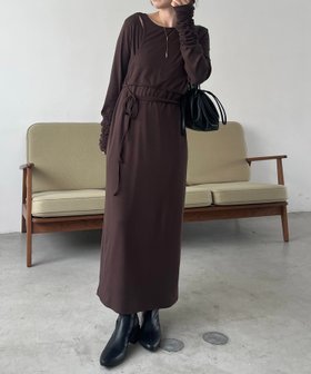【カプリシューレマージュ/CAPRICIEUX LEMAGE】のレイヤードアシメワンピース 人気、トレンドファッション・服の通販 founy(ファニー) ファッション Fashion レディースファッション Fashion for Women ワンピース Dresses おすすめ Recommended / Our Picks カットソー Cut and Sewn Top カーディガン Cardigan, Knitwear シャーリング Shirring, Ruched ジャケット Jacket, Outerwear リボン Ribbon, Bow |ID:prp329100004726854