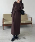 【カプリシューレマージュ/CAPRICIEUX LEMAGE】のレイヤードアシメワンピース 人気、トレンドファッション・服の通販 founy(ファニー) ファッション Fashion レディースファッション Fashion for Women ワンピース Dresses おすすめ Recommended / Our Picks カットソー Cut and Sewn Top カーディガン Cardigan, Knitwear シャーリング Shirring, Ruched ジャケット Jacket, Outerwear リボン Ribbon, Bow thumbnail ブラウン|ID: prp329100004726854 ipo3291000000034380350