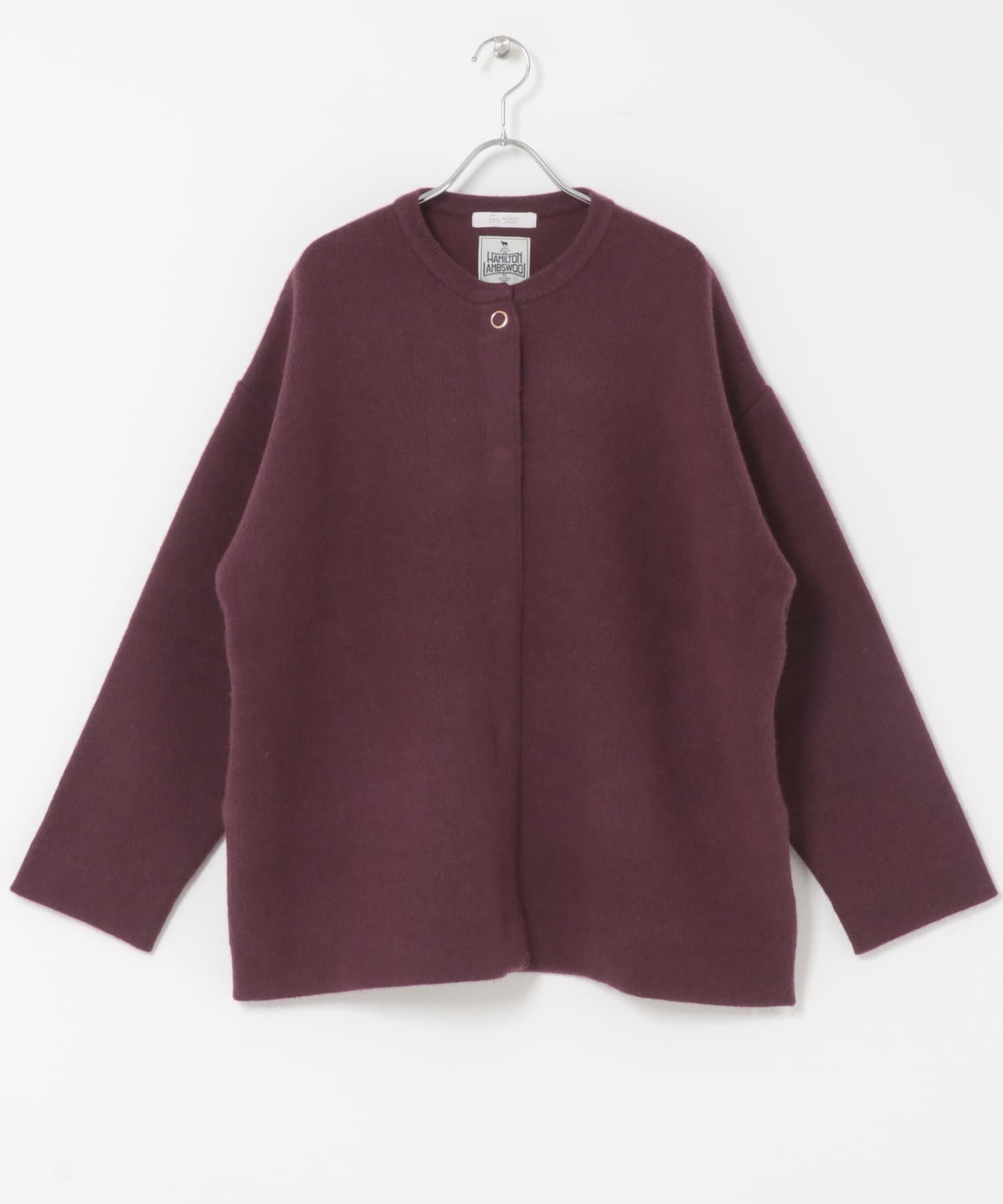 【アーバンリサーチ ロッソ/URBAN RESEARCH ROSSO】のF by ROSSO ハミルトン接結ニットコート インテリア・キッズ・メンズ・レディースファッション・服の通販 founy(ファニー) 　ファッション　Fashion　レディースファッション　Fashion for Women　アウター　Coat / Outerwear Collection　コート・ロングコート・ピーコート　Long Coats, Peacoats & More　2025年　2025　2025-2026秋冬・A/W　Autumn/Winter 2025–26 AW25–26　冬　Winter / This Winter　インナー　Innerwear　ショルダー　Shoulder, Shoulder Strap　タートルネック　Turtleneck, High Neck　ドロップ　Drop Shoulder, Dropped Style　フェミニン　Feminine, Girly　エレガント 上品　Elegant　A/W・秋冬　Autumn/Winter　D/CHERRY|ID: prp329100004726870 ipo3291000000034291347