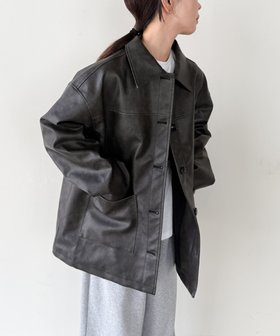 【セレクトモカ/SELECT MOCA】の【人気インフルエンサーコラボbySON】ステンカラーフェイクレザージャケット 人気、トレンドファッション・服の通販 founy(ファニー) ファッション Fashion レディースファッション Fashion for Women アウター Coat / Outerwear Collection レディースジャケット・軽アウター Jackets シンプル Simple, Minimal ジャケット Jacket, Outerwear パーカー Hoodie, Parka フェイクレザー Faux Leather, PU Leather ルーズ Loose, Oversized 人気 Popular, Best Seller |ID:prp329100004726877